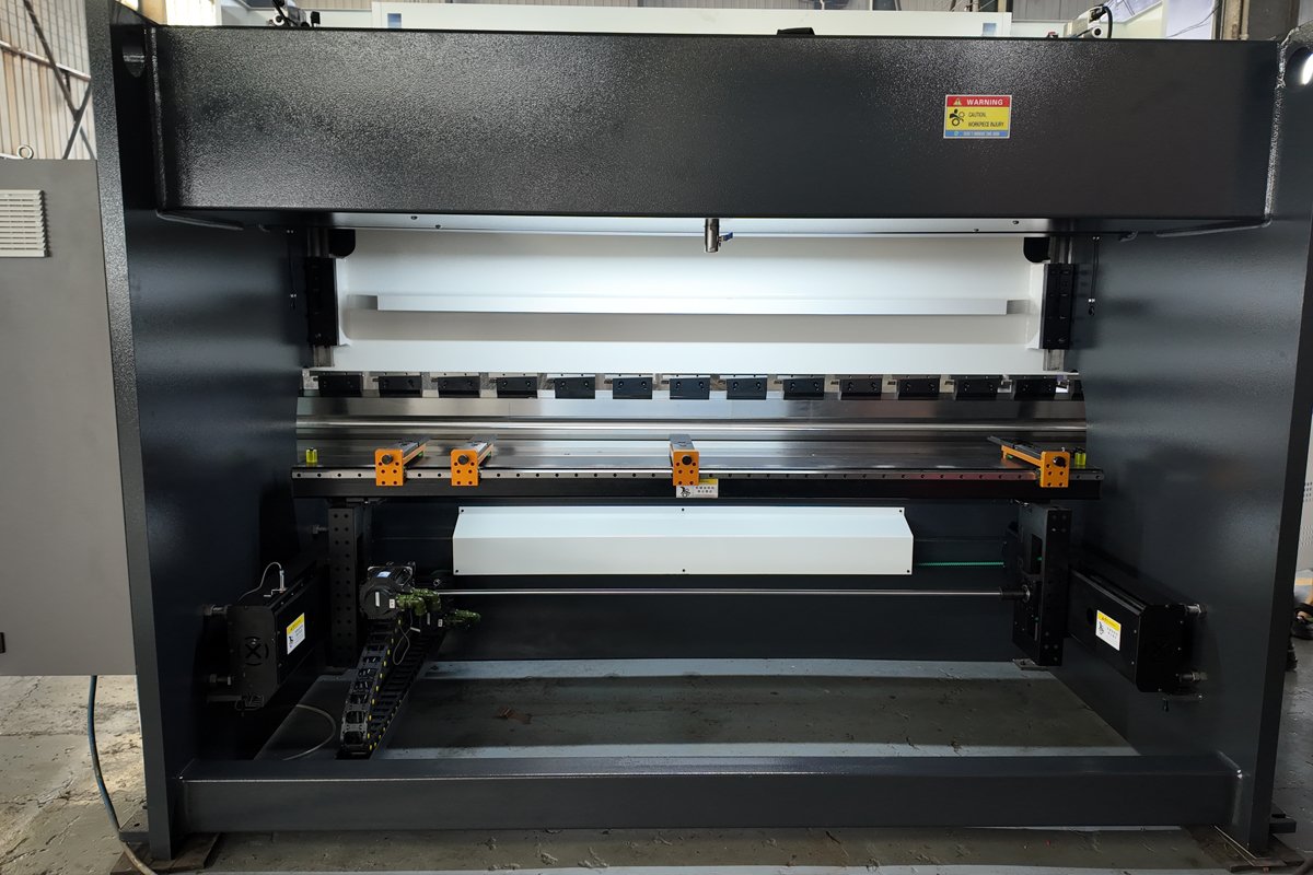 Rear view detail of WE67K CNC Press Brake